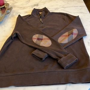 Brown Burberry 1/4 zip